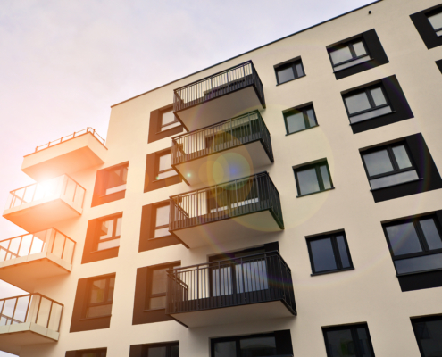 Moderne Häuserfront