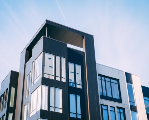 Moderne Häuserfassade