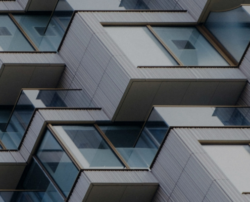 Moderne Häuserfront